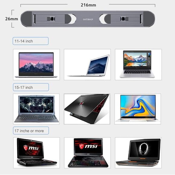 Laptop Stand for Desk,Laptop Cooling Stand,Keyboard Riser, Ergonomic Laptops Ele - Picture 6 of 7